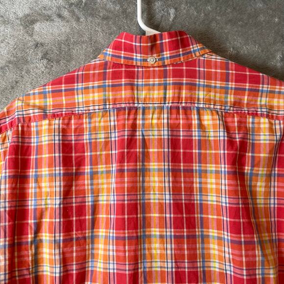 ETON‎ Linen Blend Contemporary Button Down Plaid Shirt Mens Size Large - Picture 5 of 7